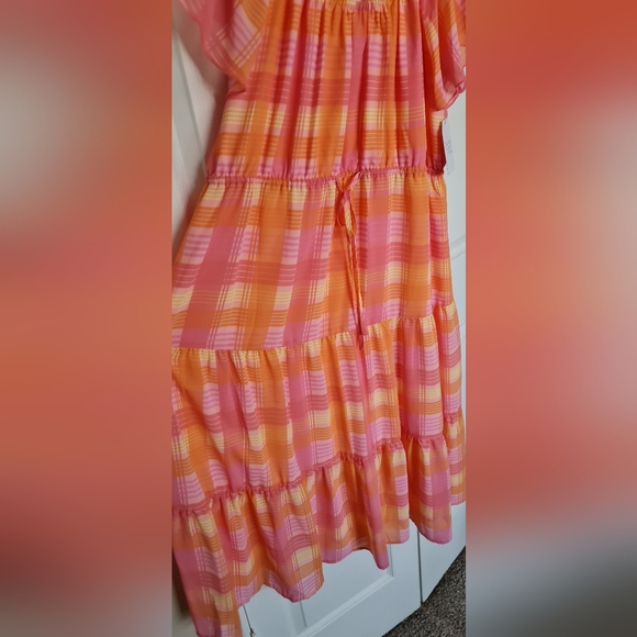 Time and Tru Women's Flutter Sleeve Tiered Dress. Sz, XL - Picture 11 of 11